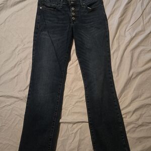 Lucky Brand Dark Indigo Bootcut Jeans with Button Fly